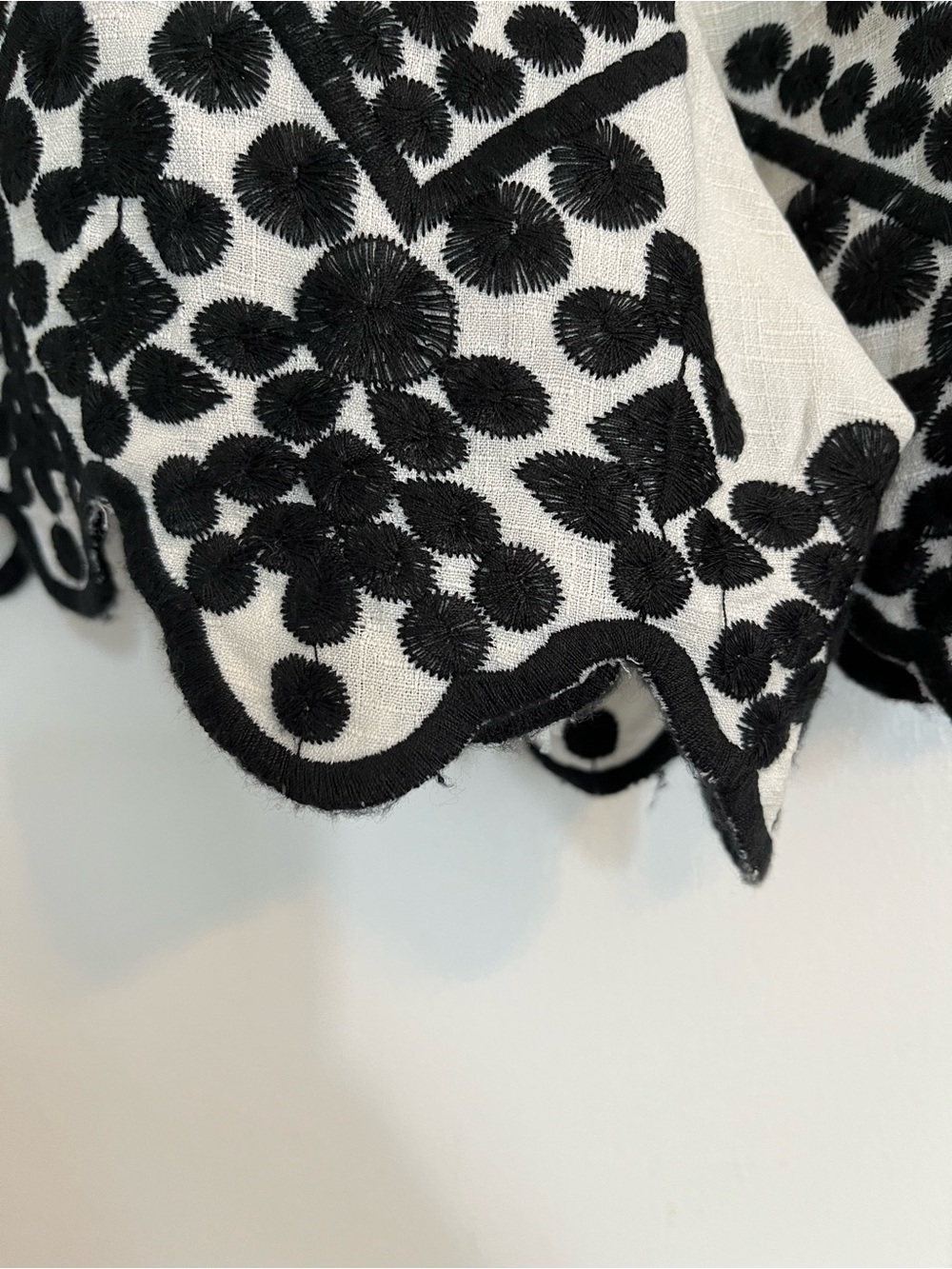 Chicwish White and Black Embroidered Scallop Collar Top & Shorts Set - Picture 8 of 12